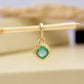 Pandantiv din Argint 925 Placat cu Aur ( 1.31 grame ) cu Smarald Brazilian și Topaz Alb 0.76 Carate