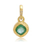 Pandantiv din Argint 925 Placat cu Aur ( 1.31 grame ) cu Smarald Brazilian și Topaz Alb 0.76 Carate