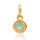 Pandantiv din Argint 925 Placat cu Aur ( 1.31 grame ) cu Smarald Brazilian și Topaz Alb 0.76 Carate