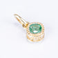 Pandantiv din Argint 925 Placat cu Aur ( 1.31 grame ) cu Smarald Brazilian și Topaz Alb 0.76 Carate