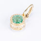 Pandantiv din Argint 925 Placat cu Aur ( 1.31 grame ) cu Smarald Brazilian și Topaz Alb 0.76 Carate