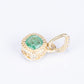 Pandantiv din Argint 925 Placat cu Aur ( 1.31 grame ) cu Smarald Brazilian și Topaz Alb 0.76 Carate