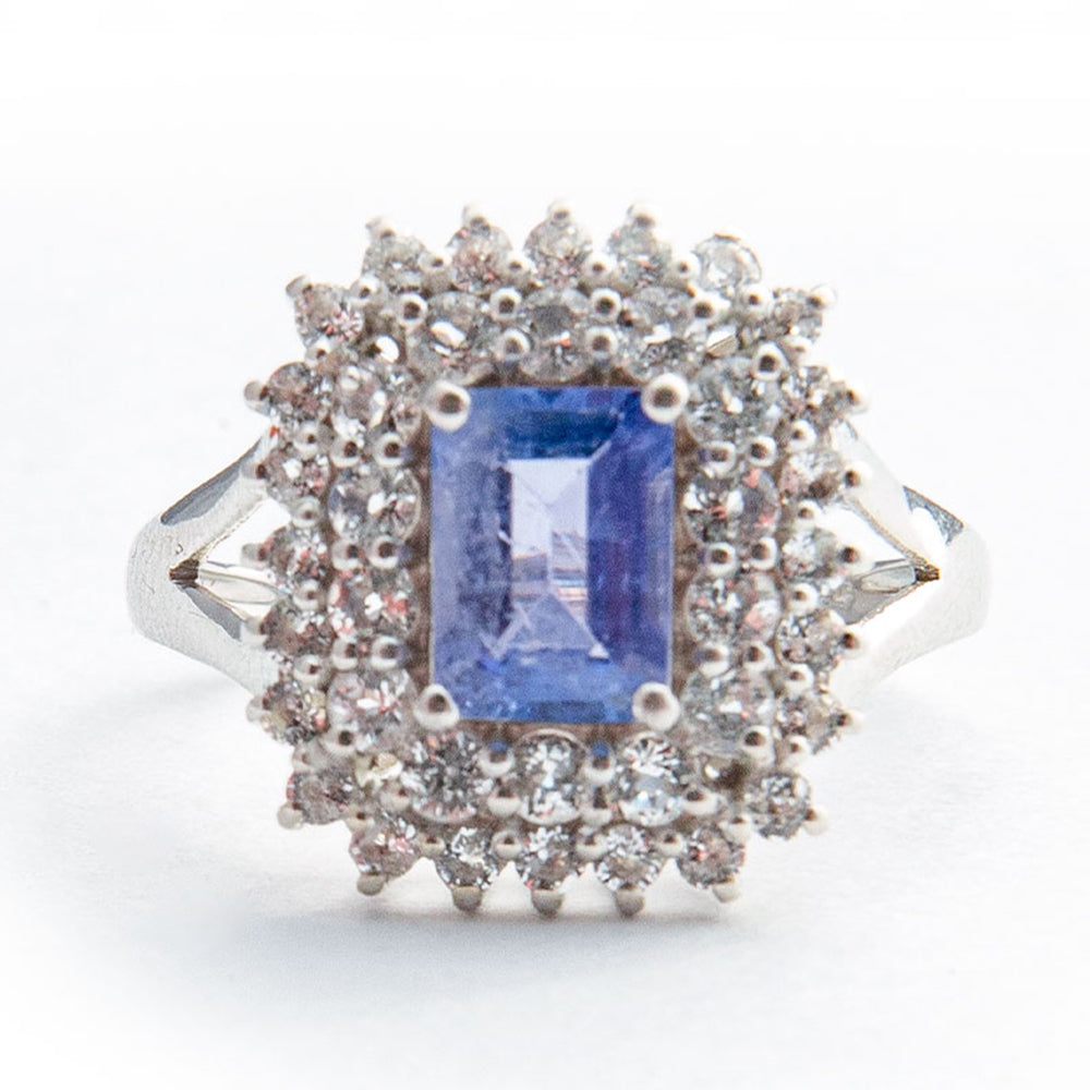 Inel din Argint 925 ( 2.96 grame ) cu Tanzanit AAA 2.23 Carate 1 