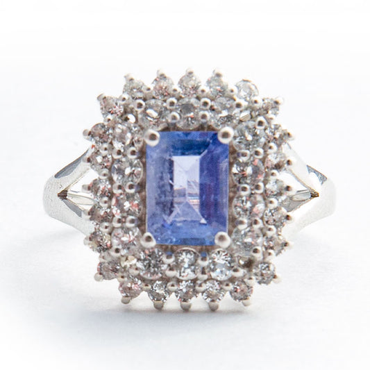 Inel din Argint 925 ( 2.96 grame ) cu Tanzanit AAA 2.23 Carate