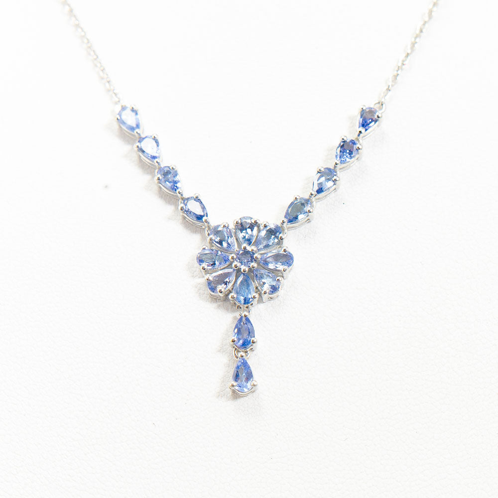 Colier din Argint 925 ( 5 grame ) cu Tanzanit AAA 3.66 Carate