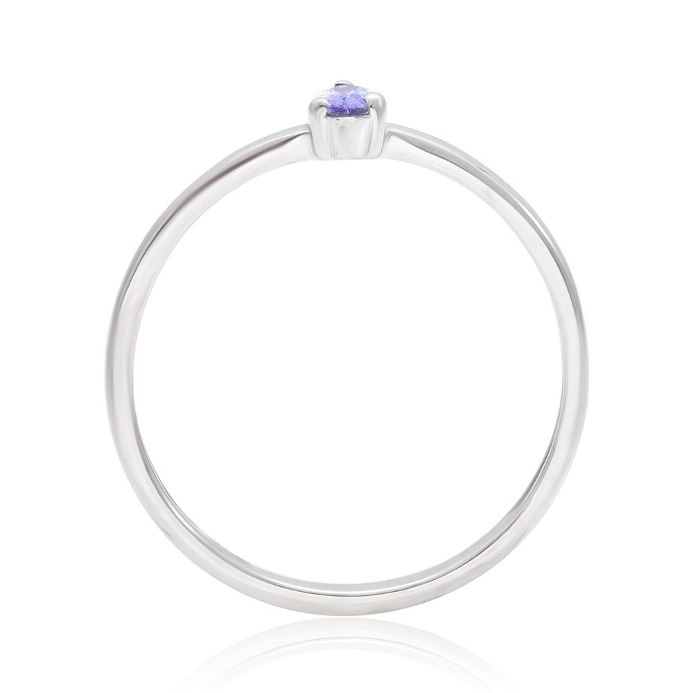 Inel din Argint 925 ( 1.27 grame ) cu Tanzanit AAA 0.18 Carate