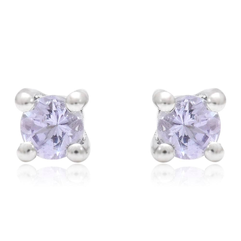 Cercei din Argint 925 ( 0.68 grame ) cu Tanzanit AAA 0.22 Carate