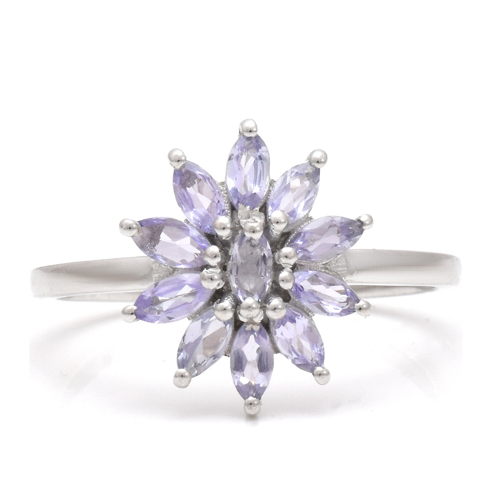 Inel din Argint 925 ( 1.98 grame ) cu Tanzanit AAA 0.82 Carate