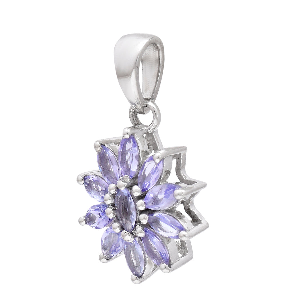 Pandantiv din Argint 925 ( 1.27 grame ) cu Tanzanit AAA 0.79 Carate 4 