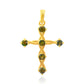 Cruce Pandantiv din Argint 925 Placat cu Aur ( 2.29 grame ) cu Opal Etiopian Lega Dembi 0.55 Carate