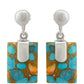 Cercei din Argint 925 ( 2.93 grame ) cu Turcoaz Oyster 18 Carate