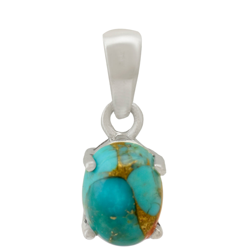 Pandantiv din Argint 925 ( 0.67 grame ) cu Turcoaz Oyster 1.09 Carate 1 