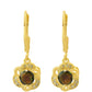 Cercei din Argint 925 Placat cu Aur ( 2.51 grame ) cu Opal Etiopian Lega Dembi și Topaz Alb 1.02 Carate