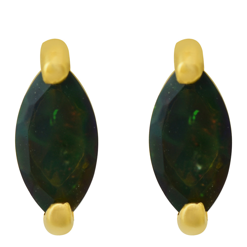 Cercei din Argint 925 Placat cu Aur ( 0.53 grame ) cu Opal Etiopian Lega Dembi 0.22 Carate 1 