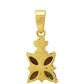 Pandantiv din Argint 925 Placat cu Aur ( 1.53 grame ) cu Opal Etiopian Lega Dembi și Topaz Alb 1.09 Carate