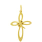 Cruce Pandantiv din Argint 925 Placat cu Aur ( 4.53 grame ) cu Opal Etiopian Lega Dembi și Topaz Alb 0.41 Carate