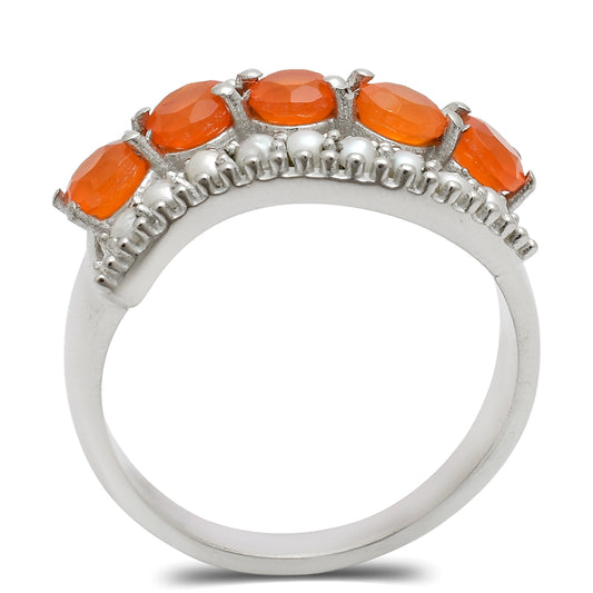 Inel din Argint 925 ( 3.94 grame ) cu Agat Roșu și Perlă de Apă Dulce Albă 1.56 Carate