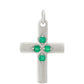 Cruce Pandantiv din Argint 925 ( 2.92 grame ) cu Agat Verde 0.45 Carate
