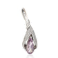 Broşă din Argint 925 ( 3.25 grame ) cu Ametist Brazilian și Topaz Alb 2.43 Carate