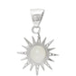 Pandantiv din Argint 925 ( 1.71 grame ) cu Piatra Lunii Curcubeu și Topaz Alb 2.77 Carate