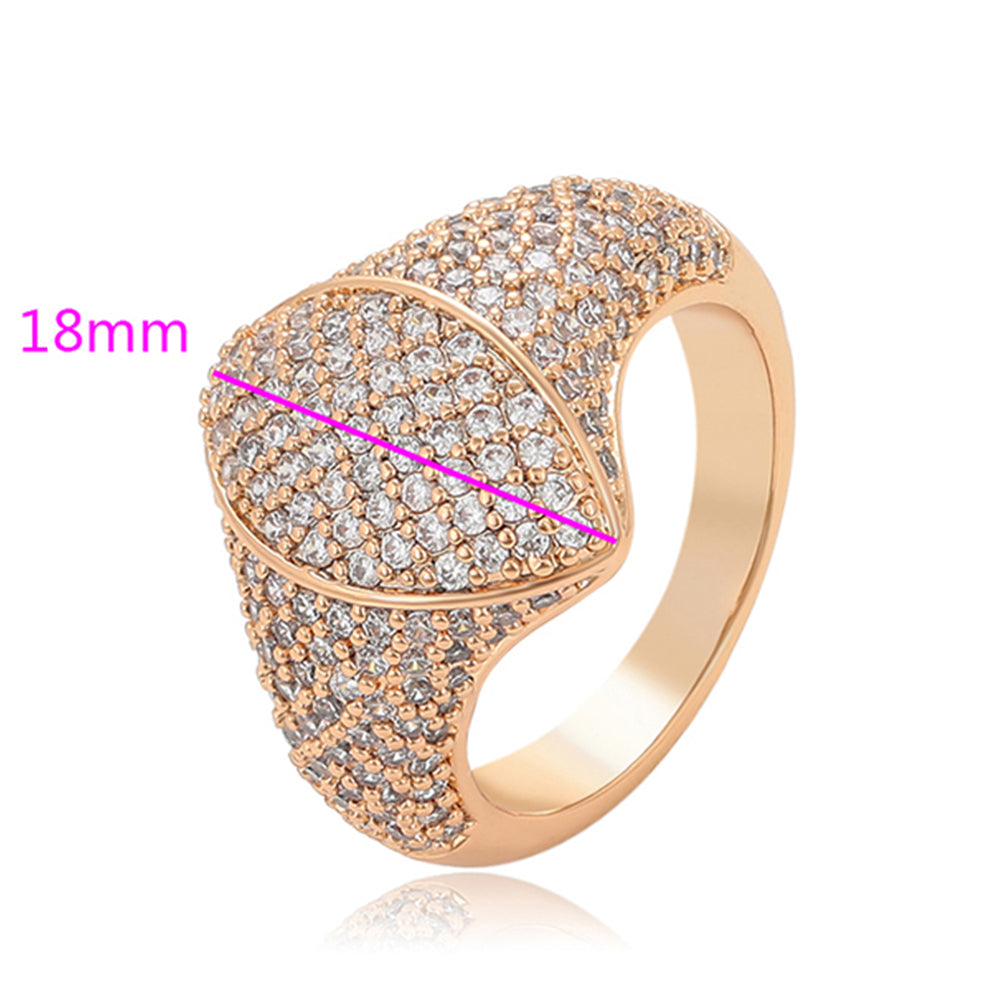 Inel din Aliaj Placat cu Aur cu Cristal Alb Emporia® 3 