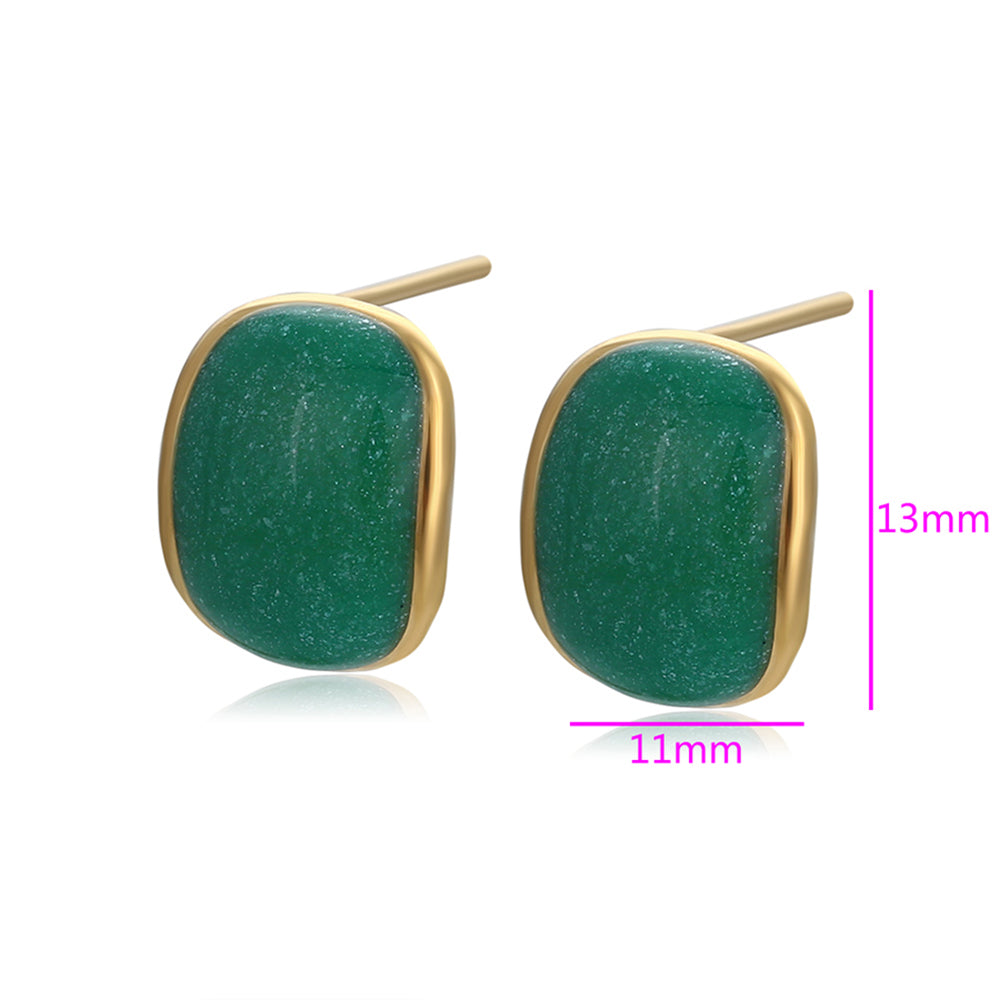 Cercei din Aliaj Placat cu Aur cu Cristal Verde Emporia® 2 