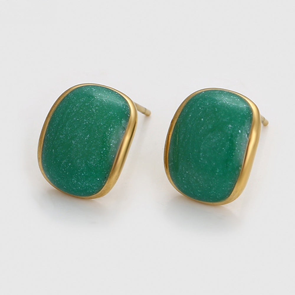 Cercei din Aliaj Placat cu Aur cu Cristal Verde Emporia® 3 