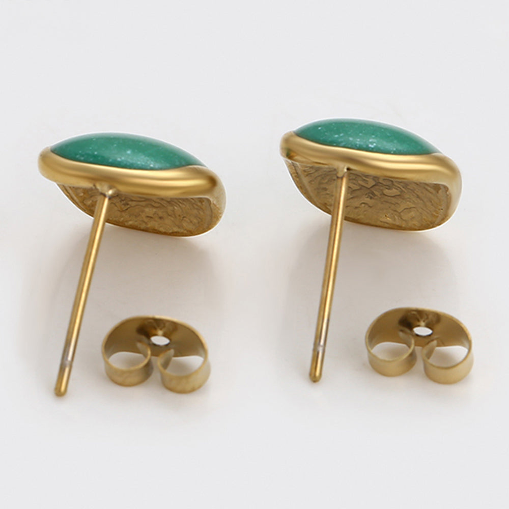 Cercei din Aliaj Placat cu Aur cu Cristal Verde Emporia® 4 