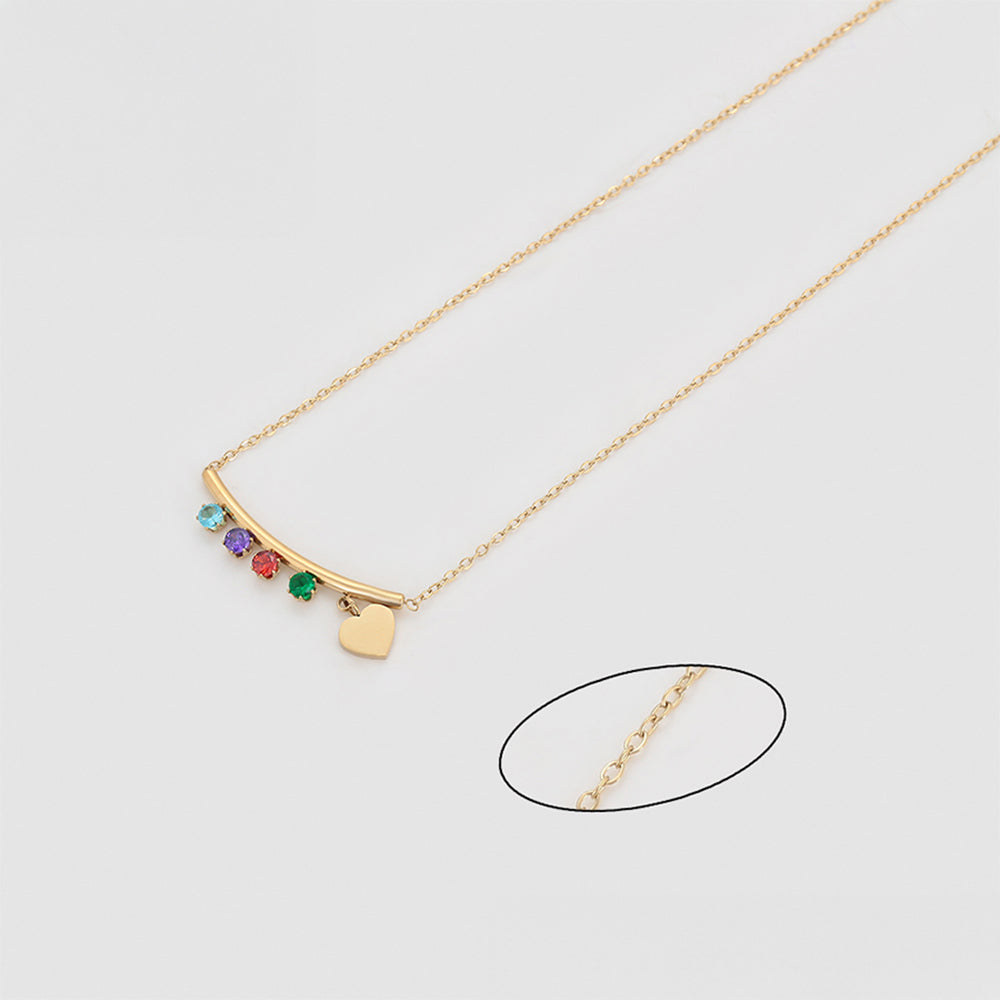 Colier din Aliaj Placat cu Aur cu Cristal Roșu Emporia® și Cristal Verde Emporia® 5 