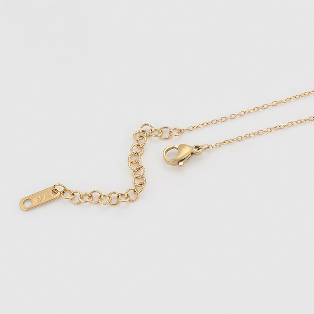 Colier din Aliaj Placat cu Aur cu Cristal Roșu Emporia® și Cristal Verde Emporia®