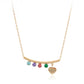 Colier din Aliaj Placat cu Aur cu Cristal Roșu Emporia® și Cristal Verde Emporia®