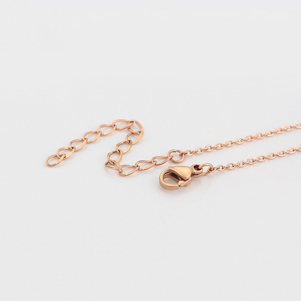 Colier din Aliaj Placat cu Aur cu Cristal Roz Emporia® 7 