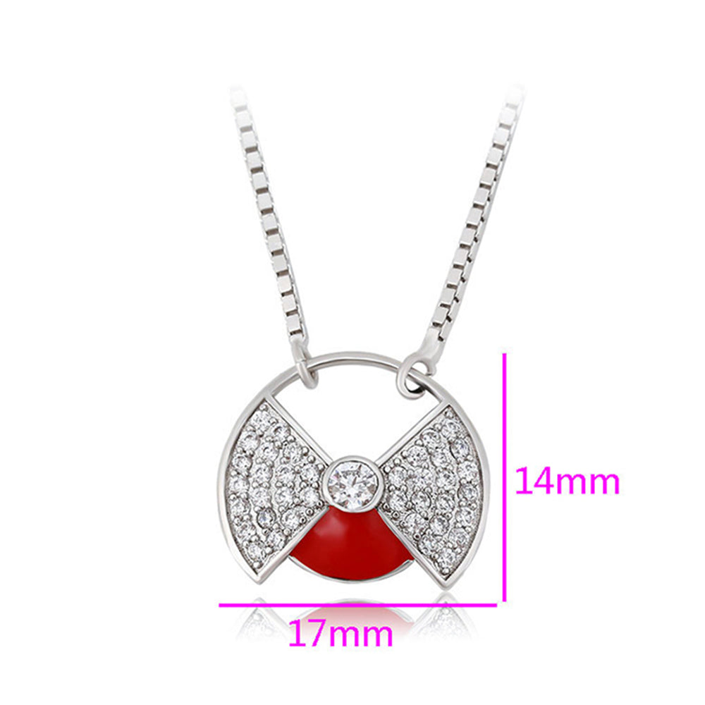 Colier din Aliaj Placat cu Aur cu Cristal Roșu Emporia® 2 