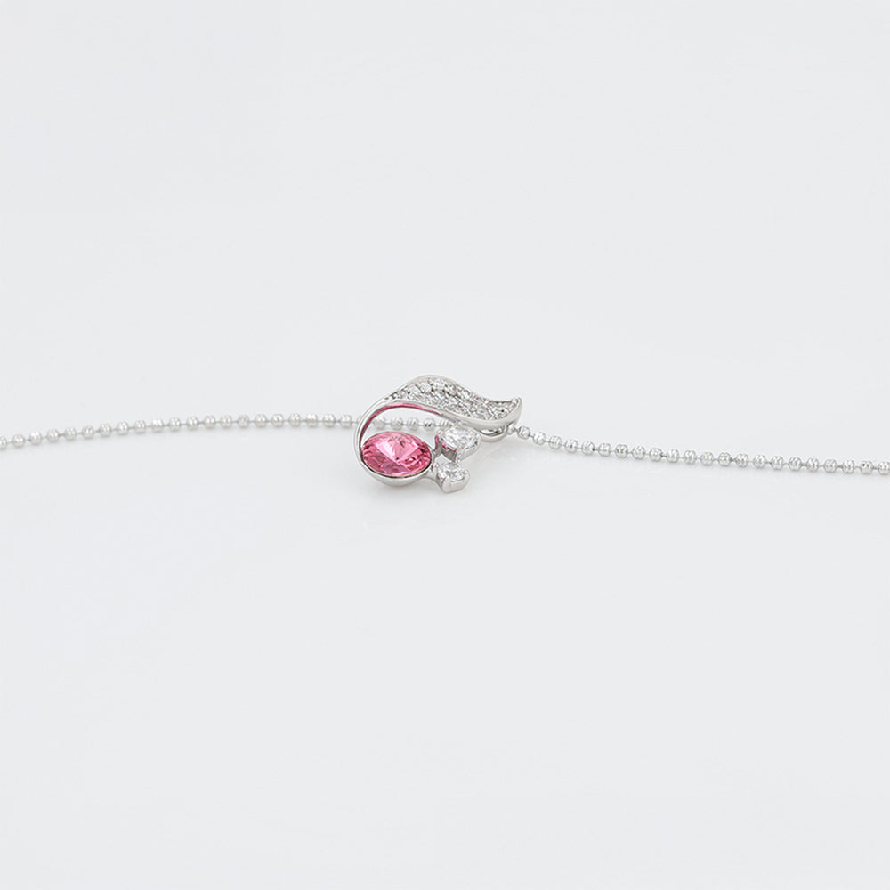 Colier din Aliaj Placat cu Aur cu Cristal Roz Emporia® 5 