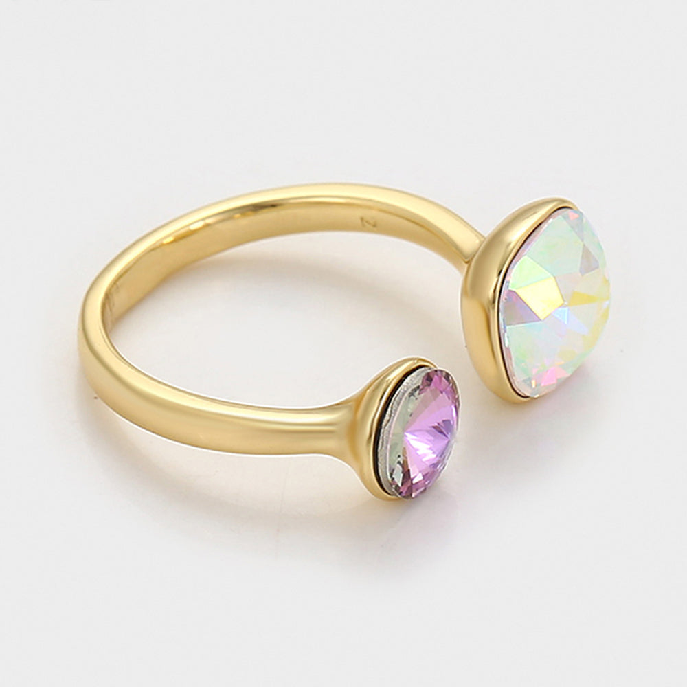 Inel din Aliaj Placat cu Aur cu Cristal Violet Emporia® și Cristal Alb Emporia® 4 