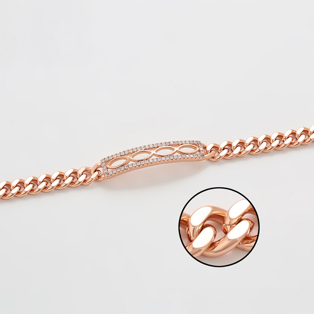 Brățară din Aliaj Placat cu Aur cu Cristal Alb Emporia® 1 