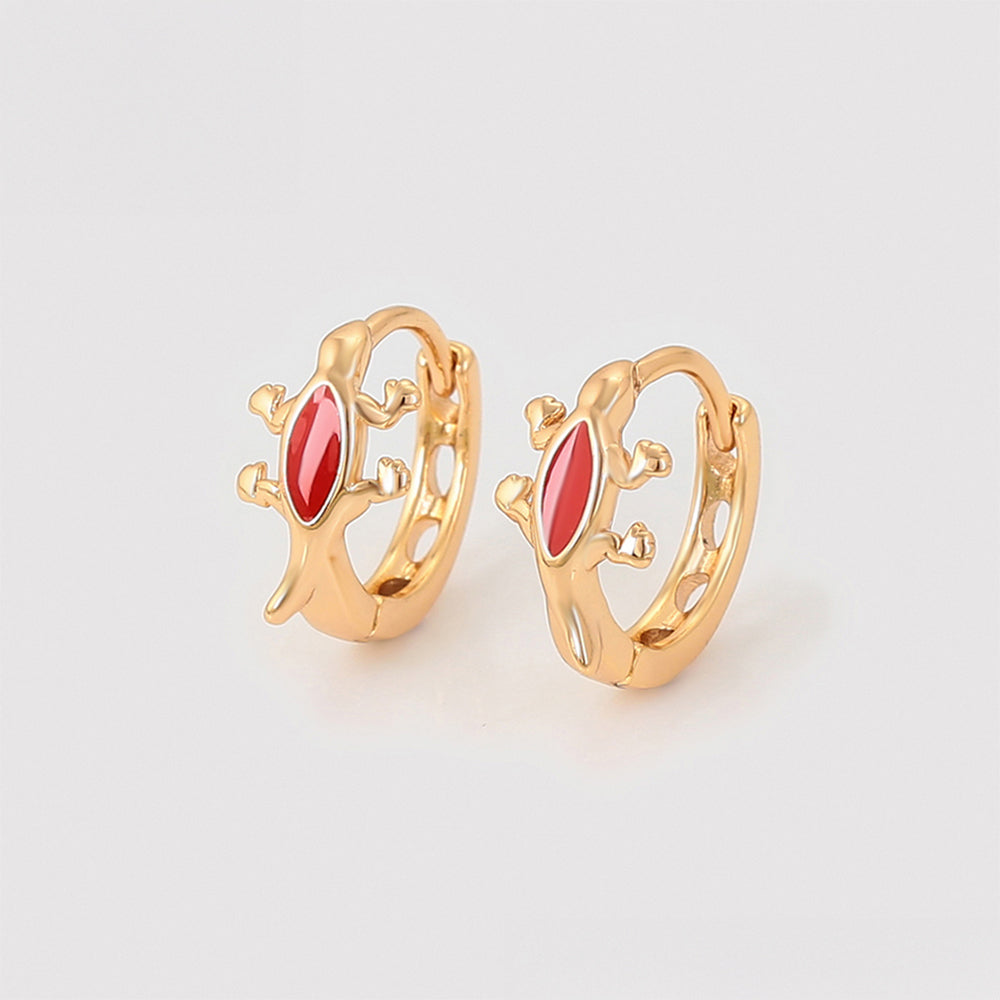 Cercei din Aliaj Placat cu Aur cu Cristal Roșu Emporia® 1 