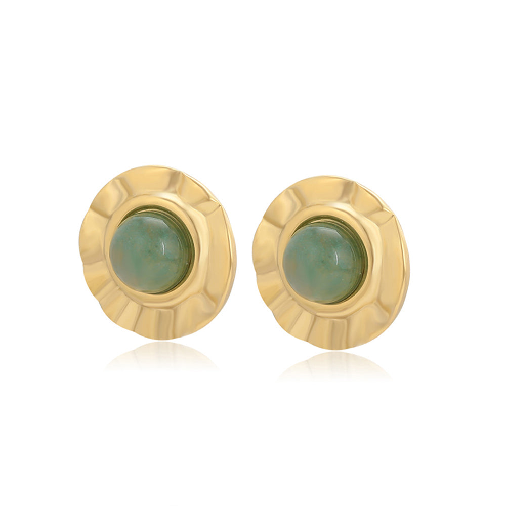 Cercei din Aliaj Placat cu Aur cu Cristal Verde Emporia® 1 