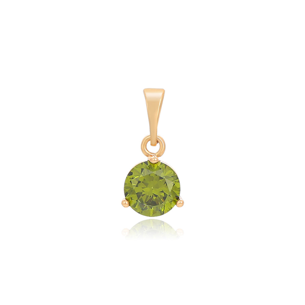 Pandantiv din Aliaj Placat cu Aur cu Cristal Verde Emporia® 1 