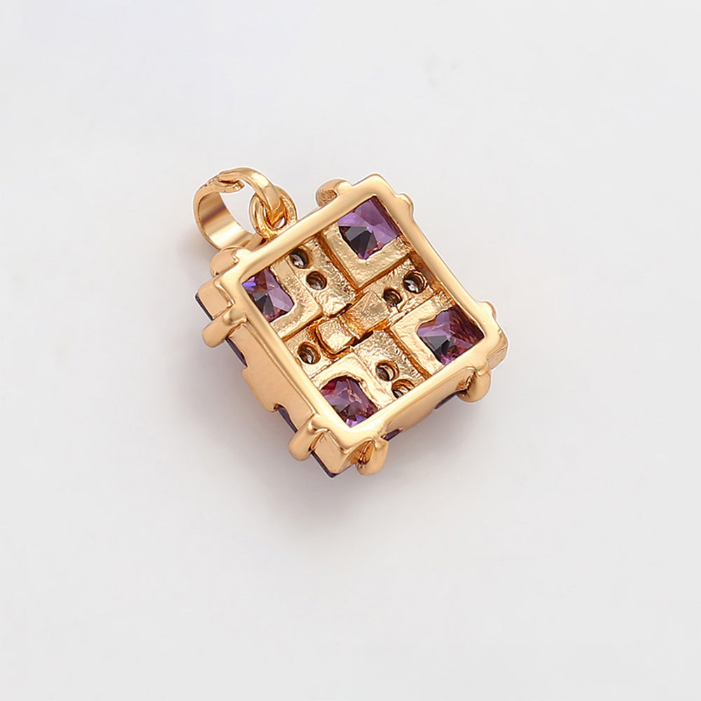 Pandantiv din Aliaj Placat cu Aur cu Cristal Violet Emporia® 4 