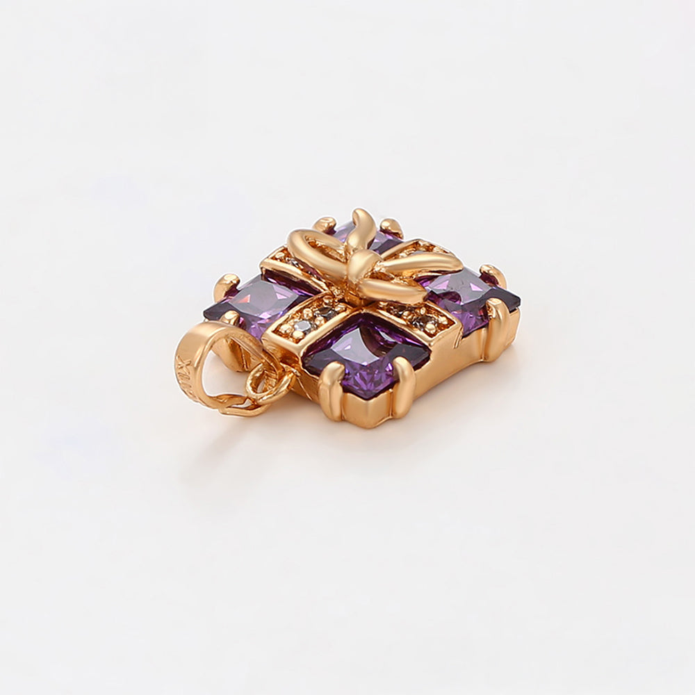 Pandantiv din Aliaj Placat cu Aur cu Cristal Violet Emporia® 5 