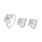 Set din Aliaj Placat cu Aur cu Cristal Alb Emporia® ( Cercei+Inel )