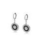 Cercei din Aliaj Placat cu Aur cu Cristal Alb Emporia® și Cristal Negru Emporia®