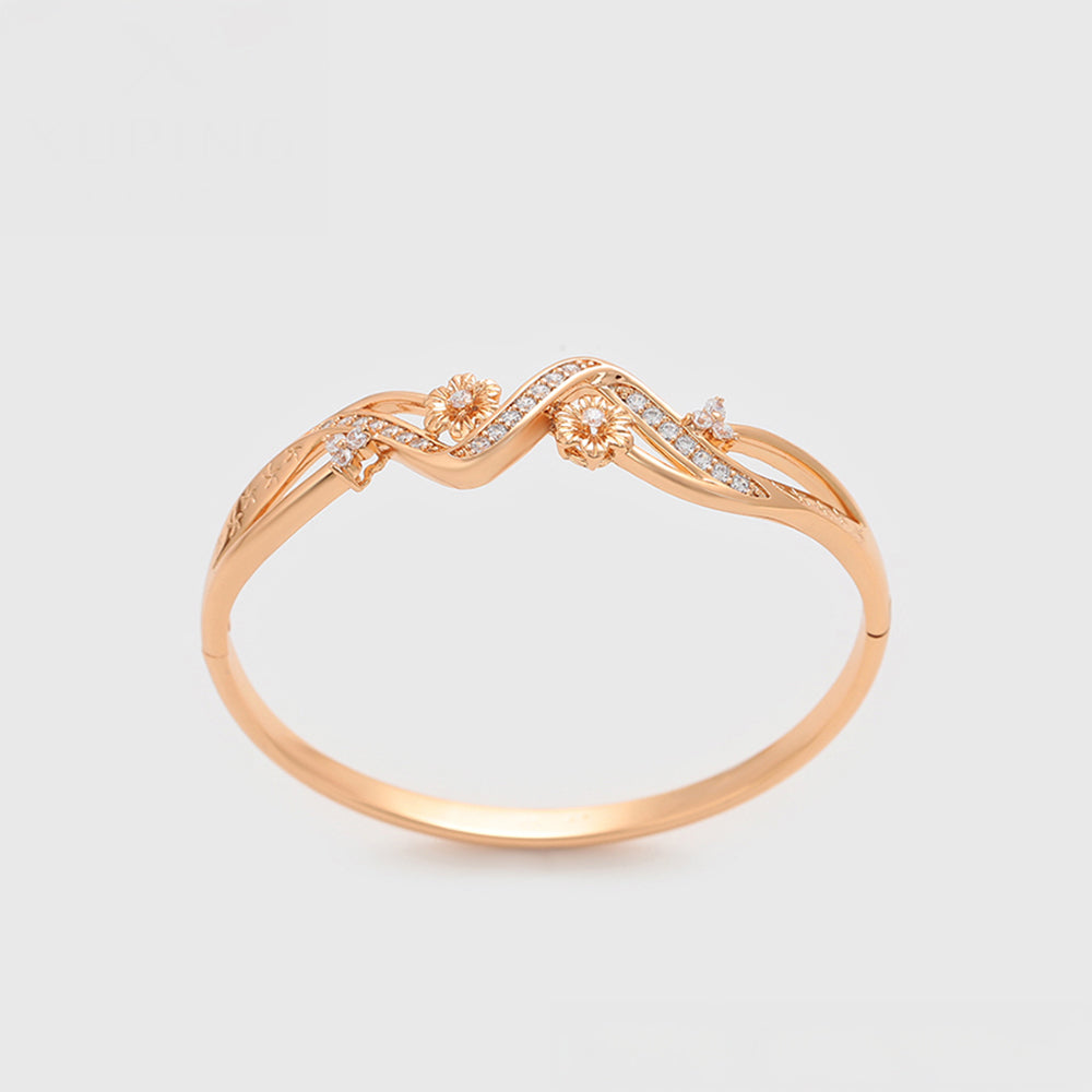 Brățară din Aliaj Placat cu Aur cu Cristal Alb Emporia® 3 