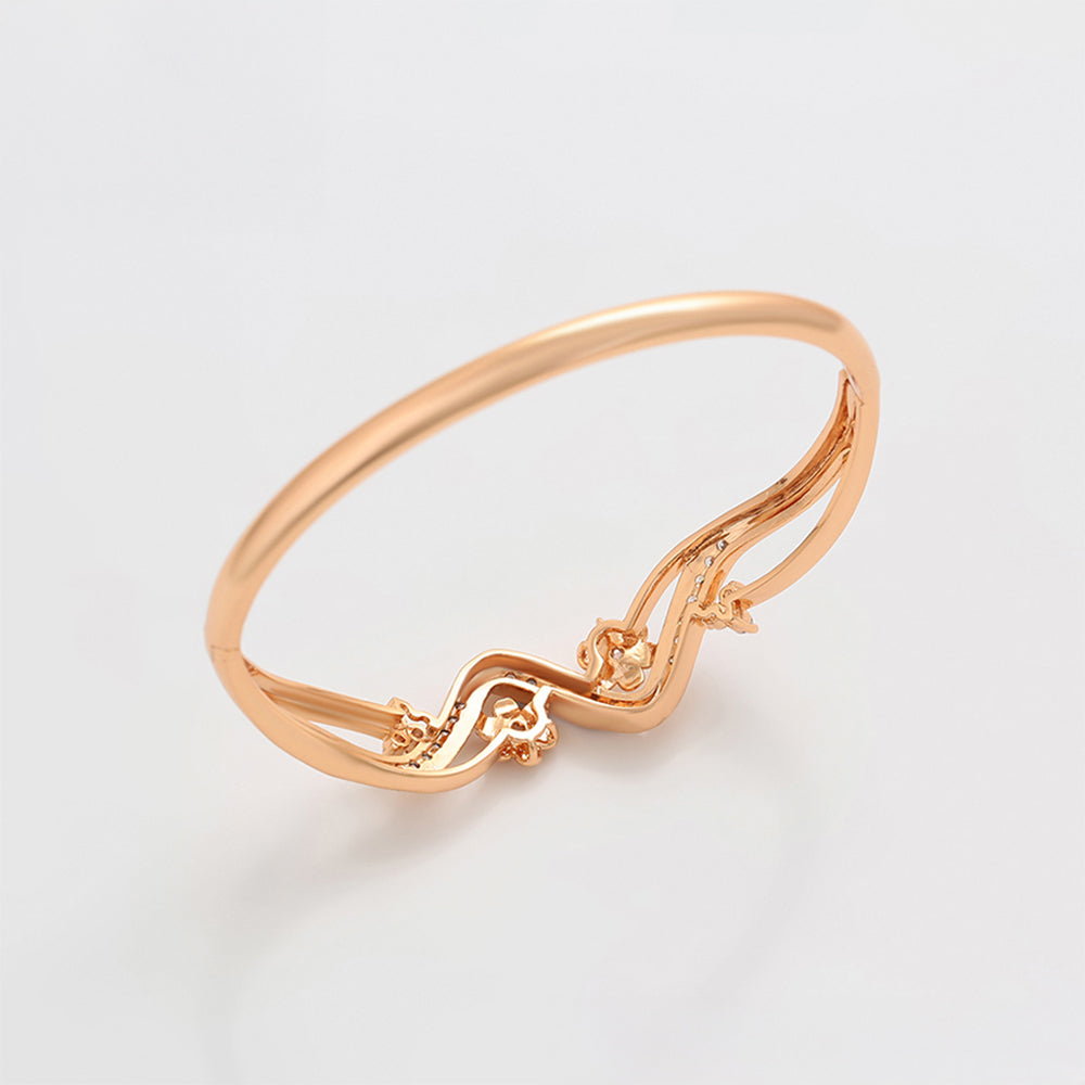 Brățară din Aliaj Placat cu Aur cu Cristal Alb Emporia® 5 