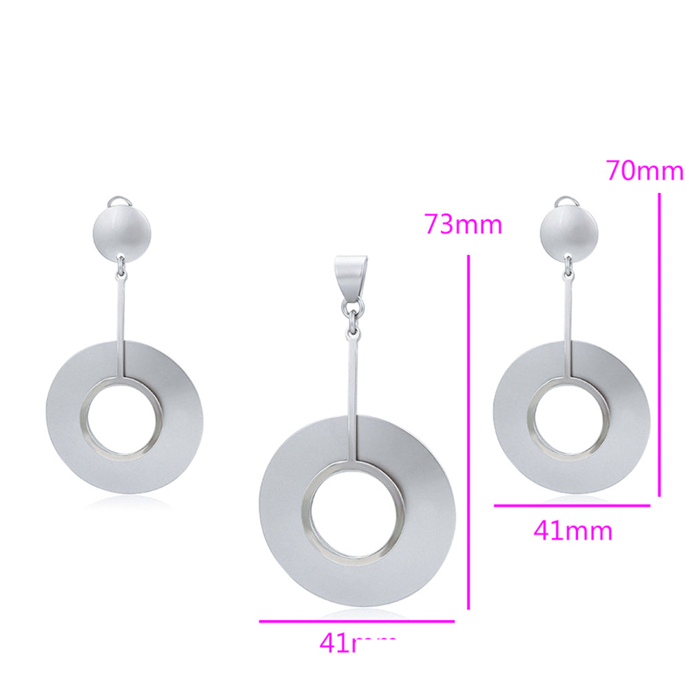 Set din Aliaj Placat cu Aur ( Cercei+Pandantiv ) 2 