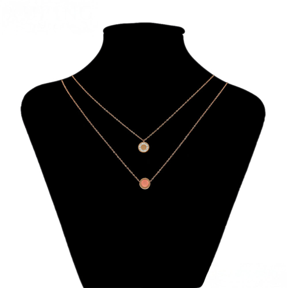 Set din Aliaj Placat cu Aur cu Cristal Roz Emporia® și Cristal Alb Emporia® ( Colier+Brățară )