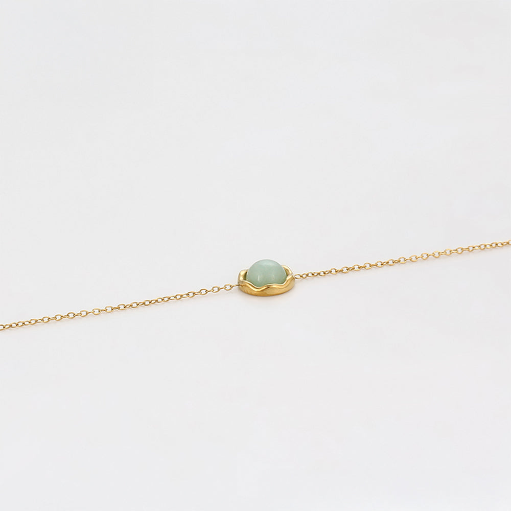 Brățară din Aliaj Placat cu Aur cu Cristal Verde Emporia® 4 