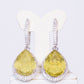 Cercei din Argint 925 ( 6.31 grame ) cu Cristal de Cuarț Brazilian și Topaz Alb 20.74 Carate