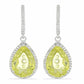 Cercei din Argint 925 ( 6.31 grame ) cu Cristal de Cuarț Brazilian și Topaz Alb 20.74 Carate
